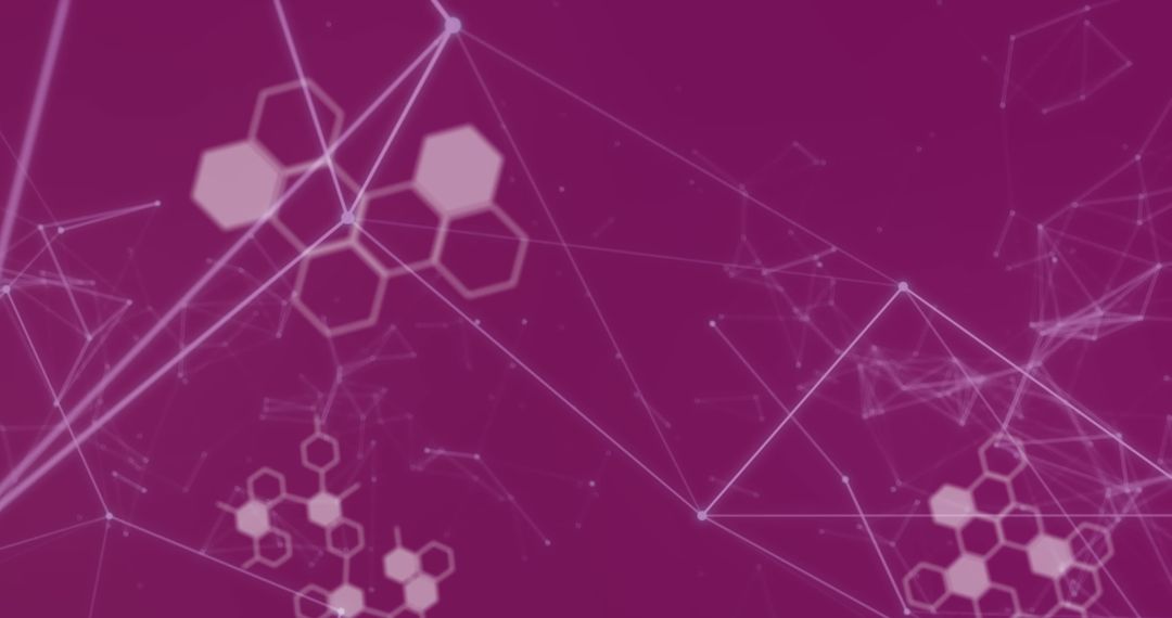 Digital Network Connections on Vibrant Purple