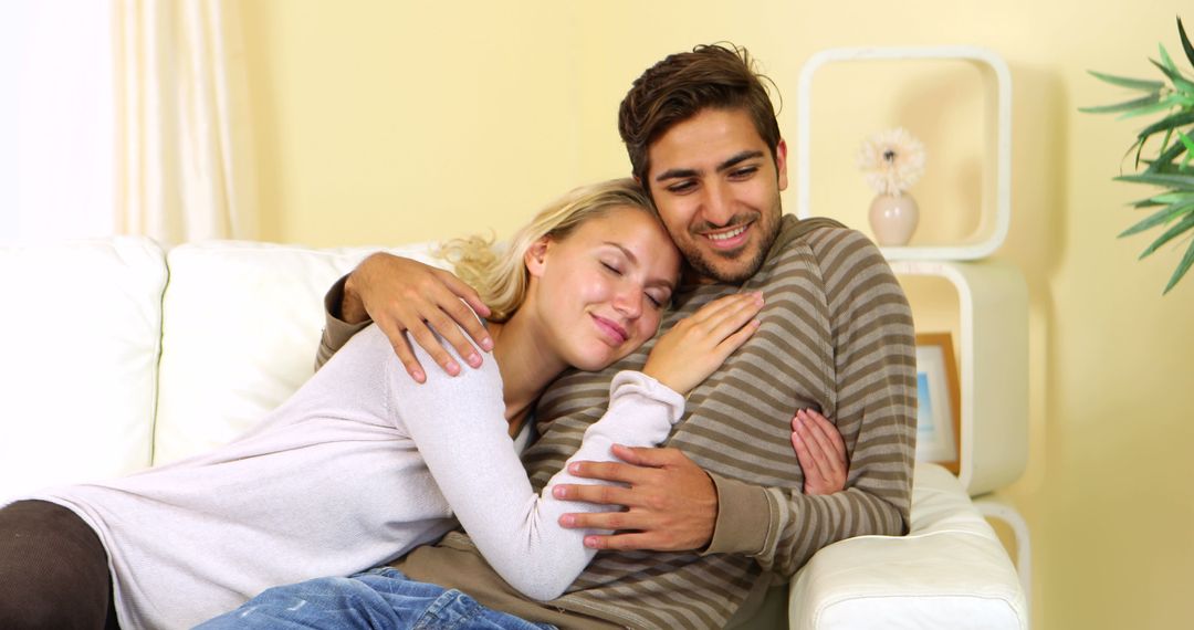 Couple Enjoying Relaxed Moment at Home