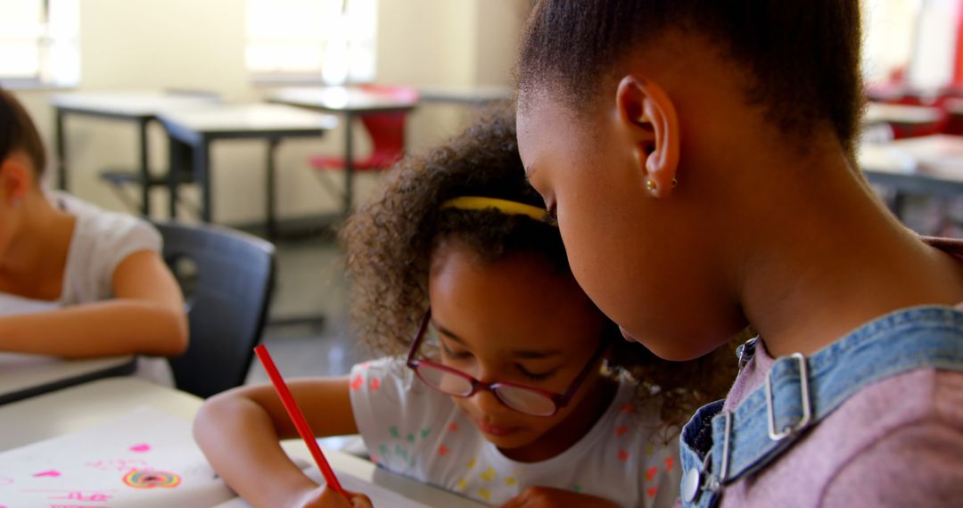 Children Engaged in Learning Activity in Classroom Setting
