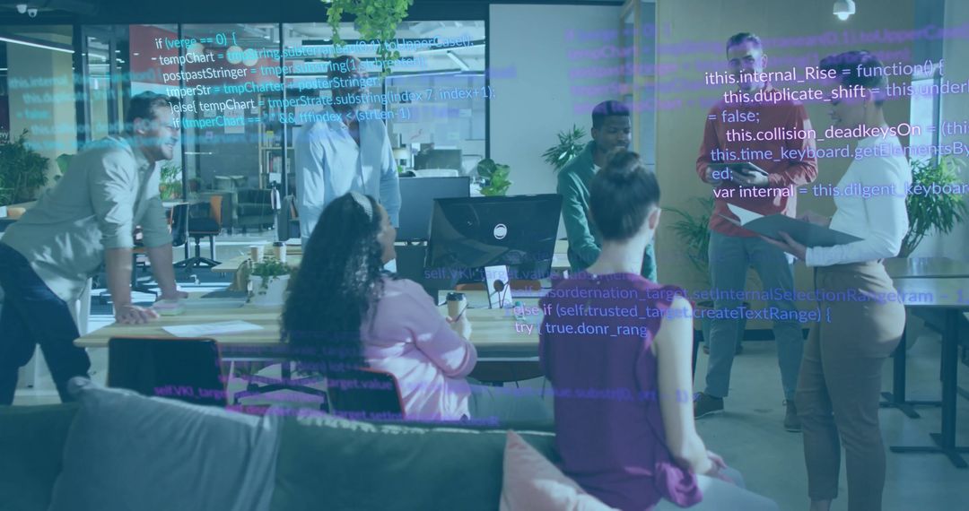 Diverse Team Collaborates on Software Development Project