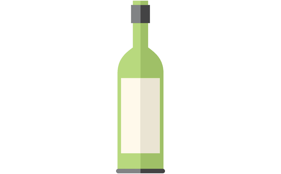 Transparent Wine Bottle Vector for Celebrations