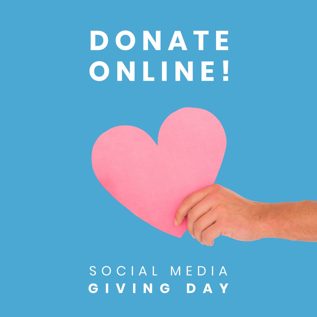Social Media Giving Day Online Donation Promotion with Heart