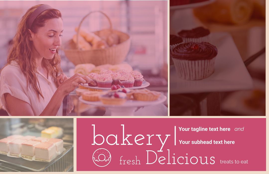 Woman Admiring Assortment of Fresh Bakery Delights