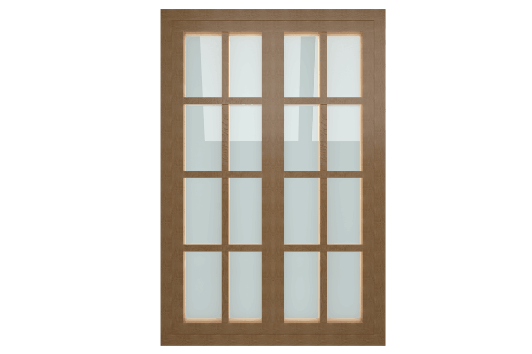Transparent Wooden Frame Window Isolated on Background