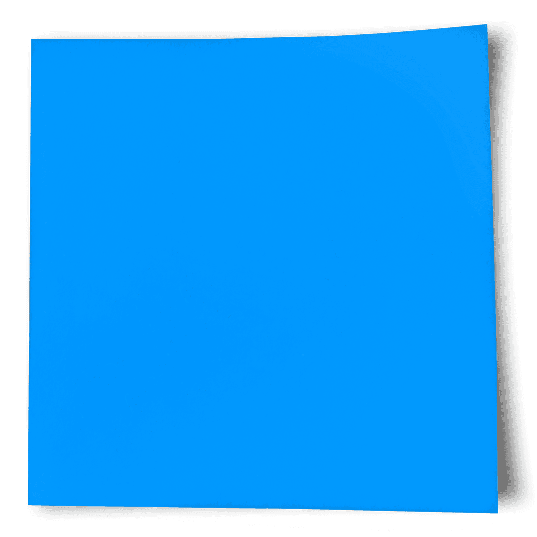 Sky Blue Transparent Sticky Note Isolated On White Background