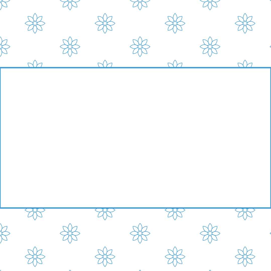 Blue Floral Pattern with Transparent Rectangle