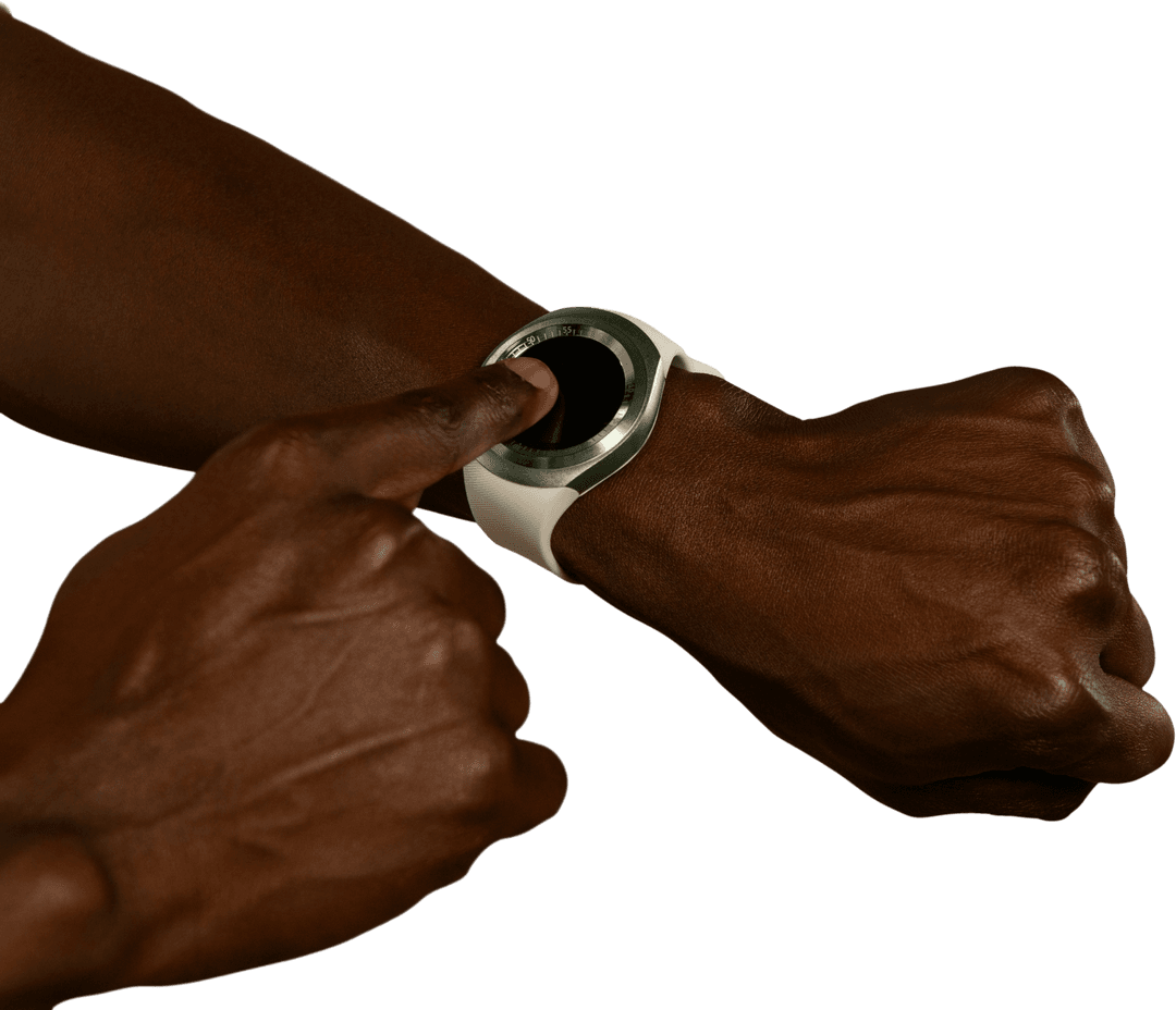 Transparent View of Mid-Section Hands Using Smartwatch Technology - Download Free Stock Images Pikwizard.com
