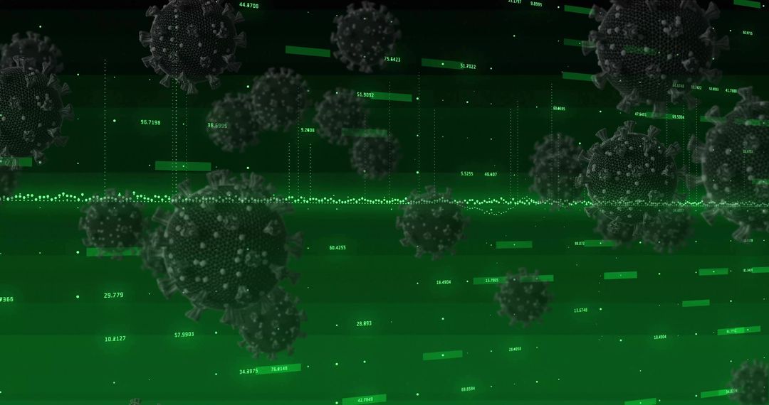 Futuristic Visualization of Virus with Data Interface