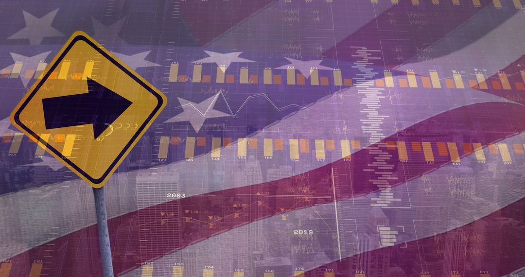 USA Economic Analysis with Financial Data and Direction Sign