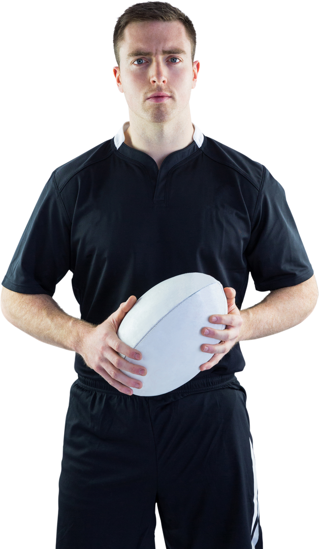 Rugby Player Holding Rugby Ball on Transparent Background For Easy Editing - Download Free Stock Images Pikwizard.com