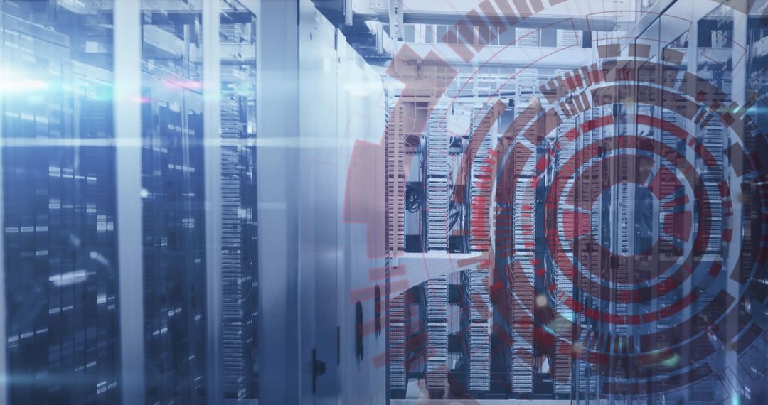 Cutting-Edge Data Servers with Futuristic Digital Interface