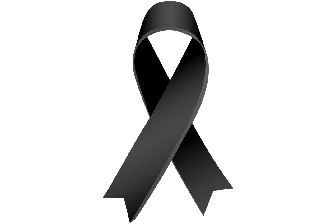 Black Awareness Ribbon on Transparent Background - Download Free Stock Images Pikwizard.com