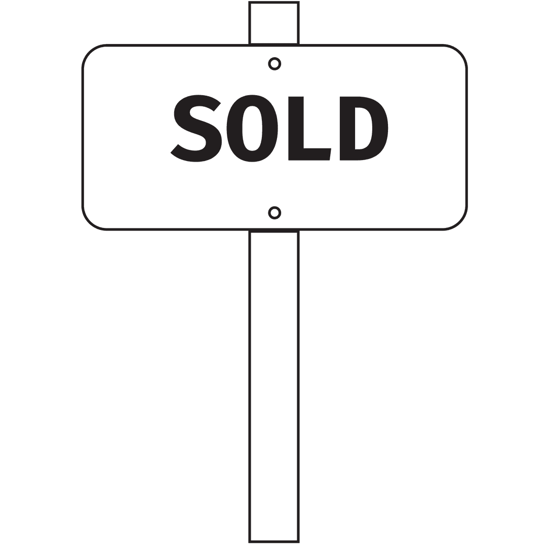 Transparent Sold Sign Vector with Clean Design