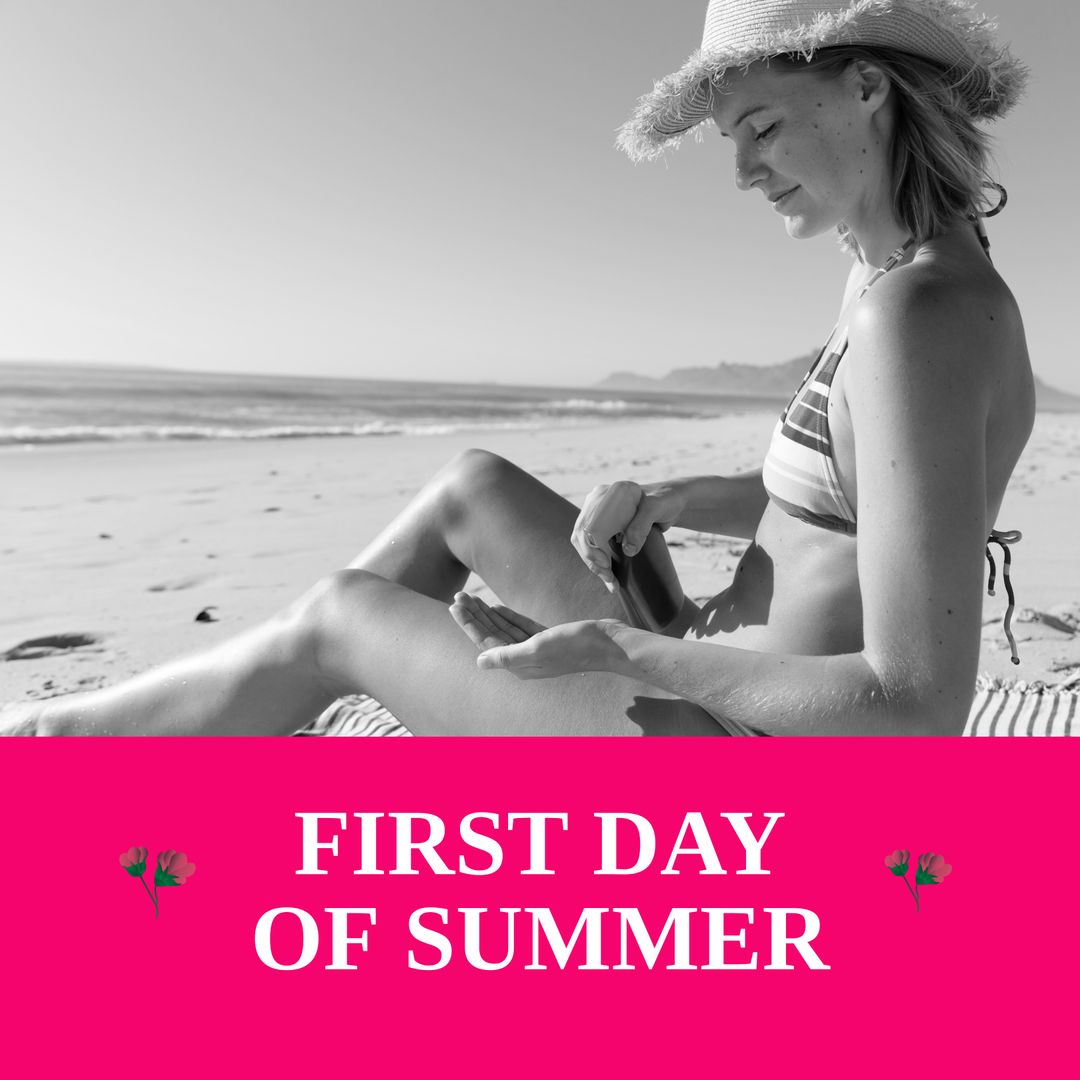 Relaxing at the Beach on First Day of Summer