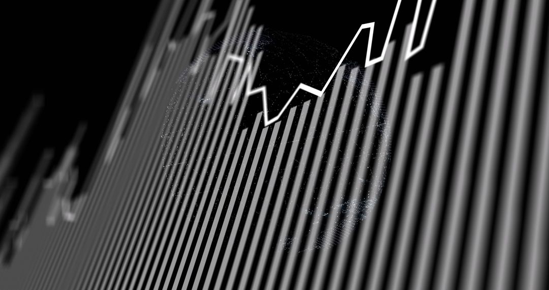 Global Technology Concept with Data Lines on Black Background