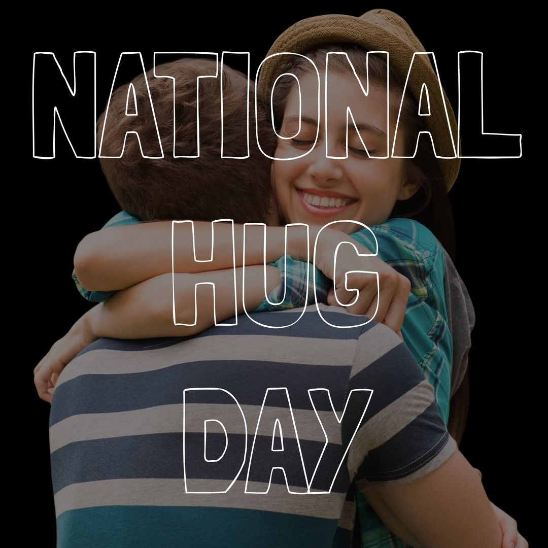Couple Embracing Celebrating National Hug Day