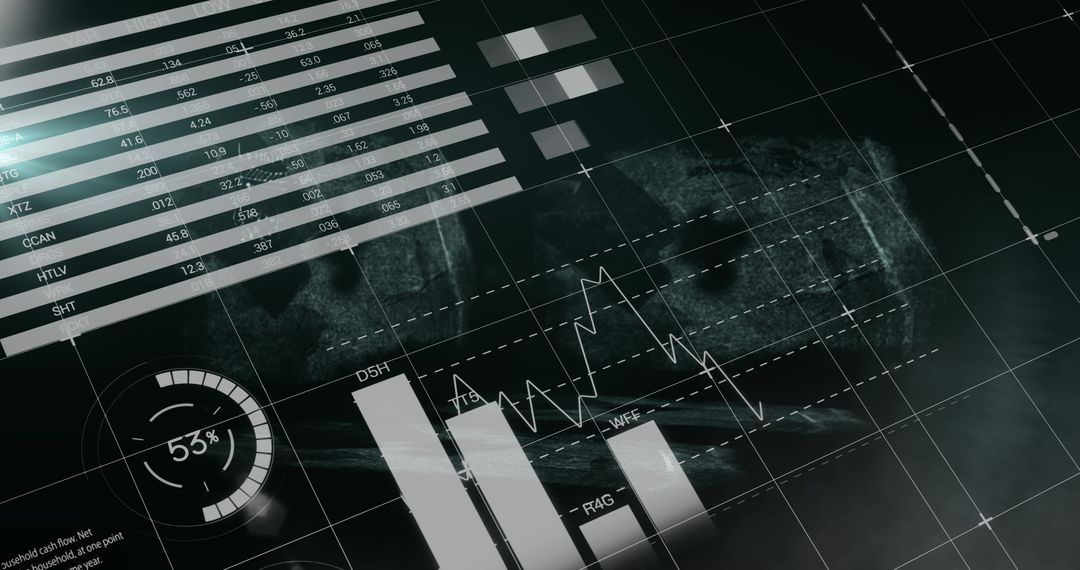 Futuristic Data Processing with Mathematical Equations and Graphs