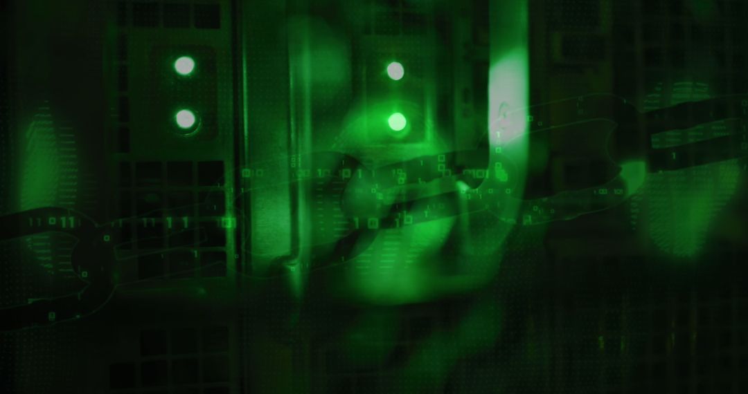 Abstract Green Digital Blockchain Technology Background