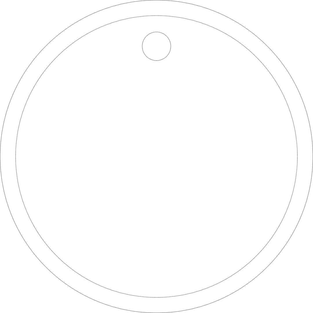 Transparent White Circular Label with Hole for Customization