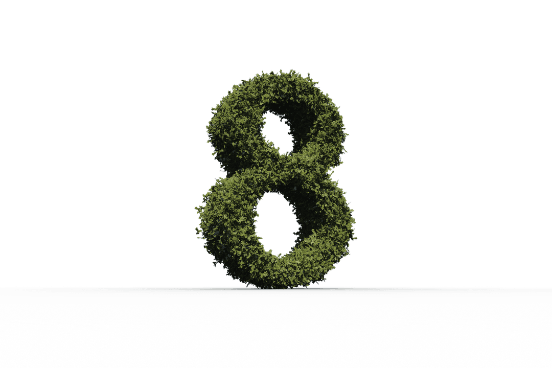 Leaf Number Eight Floating Transparent Background - Download Free Stock Images Pikwizard.com