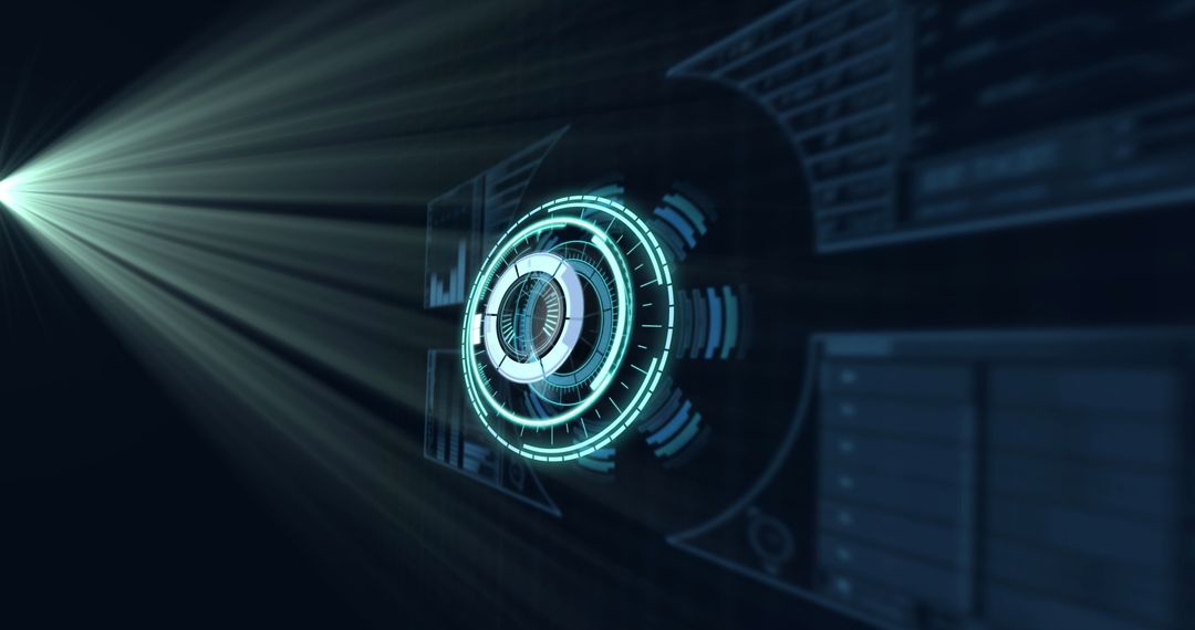 Futuristic Holographic Data Visualization Interface