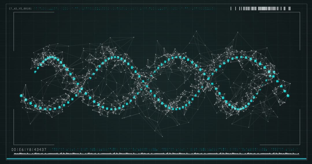 Abstract DNA Helix Digital Network