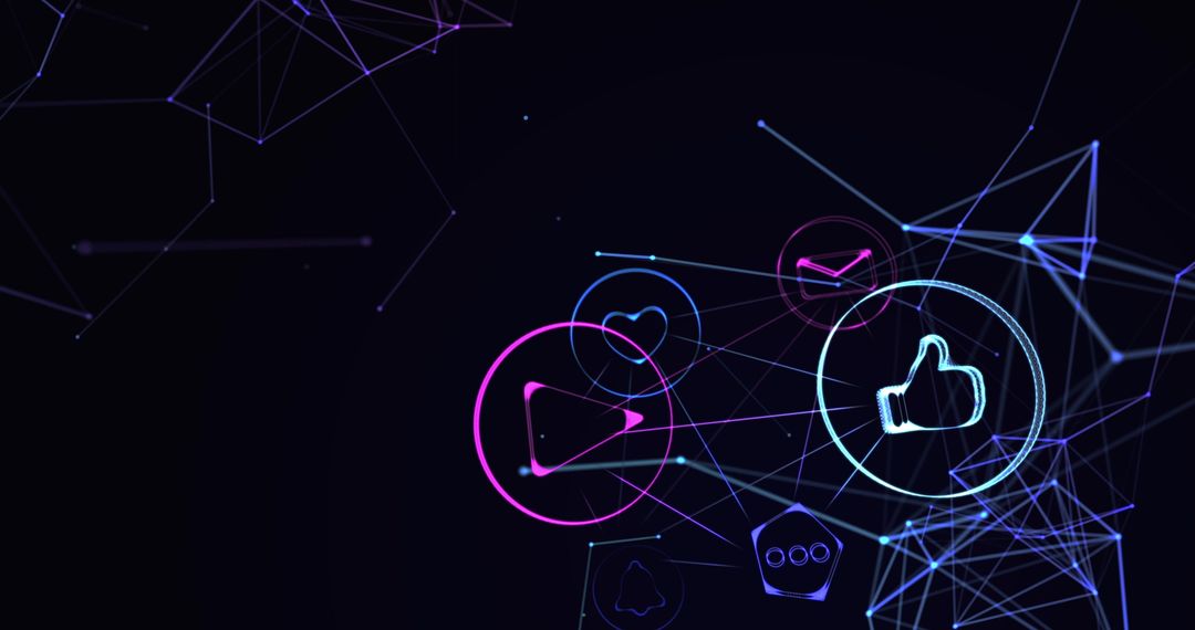 Digital Networking with Interactive Social Media Icons