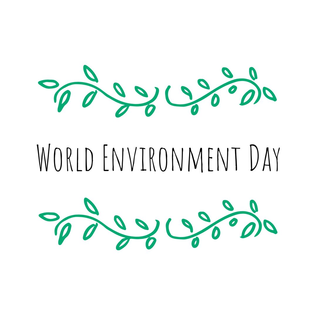 World Environment Day Poster with Green Leaf Decor