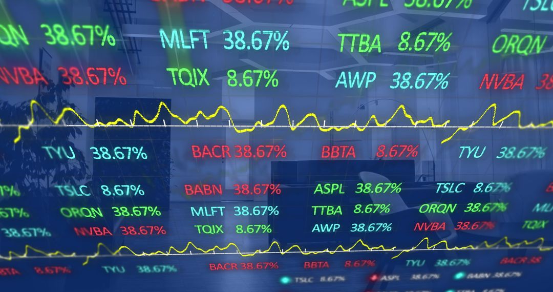 Financial Data Analysis Over Modern Office Background