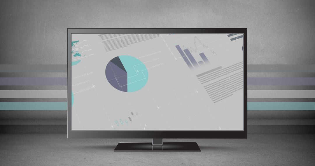 Dashboard Graphs Displayed on Modern LCD Television