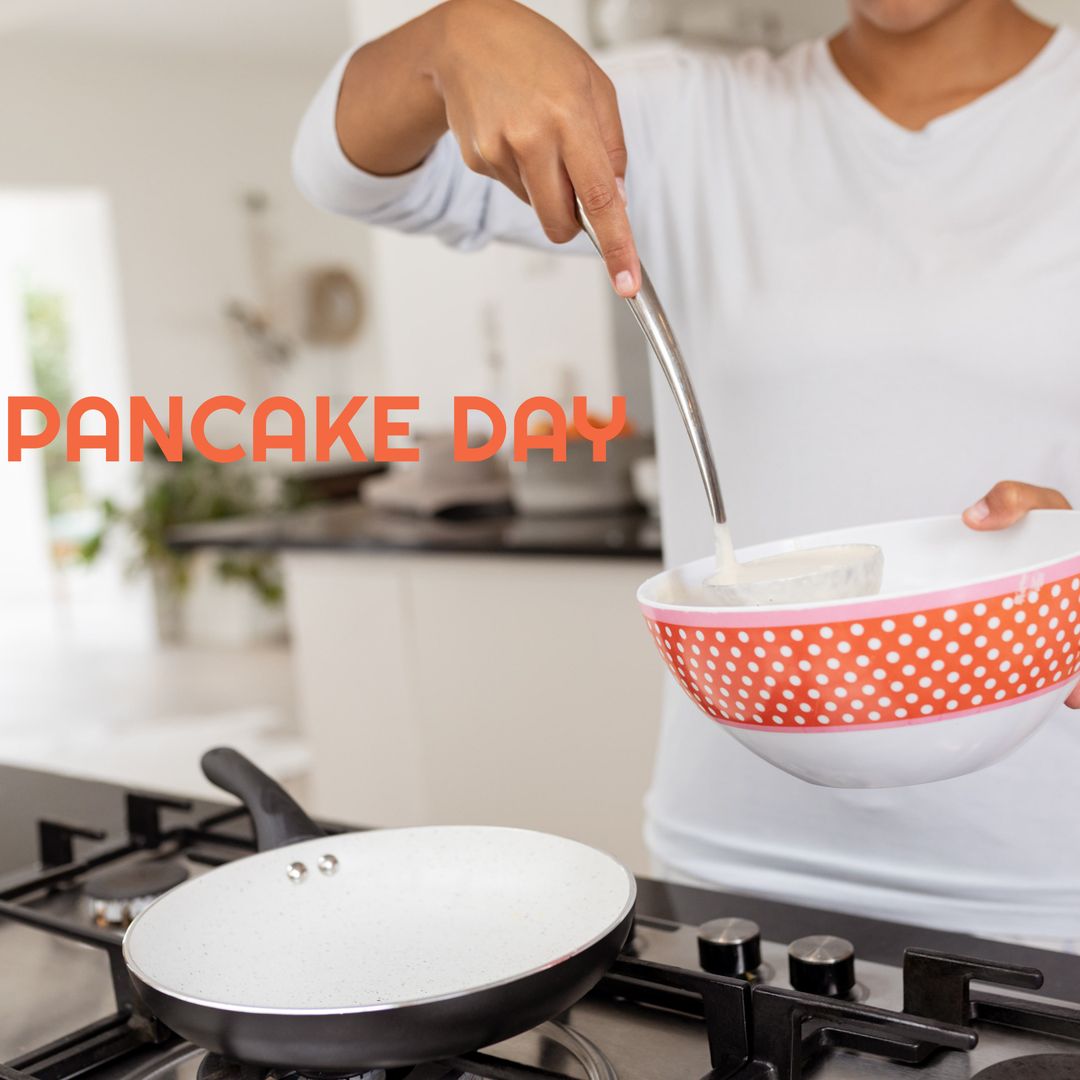 Preparing Pancake Batter on Pancake Day in Modern Kitchen