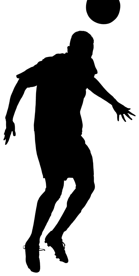 Silhouette of Man Performing Sports on Transparent Background