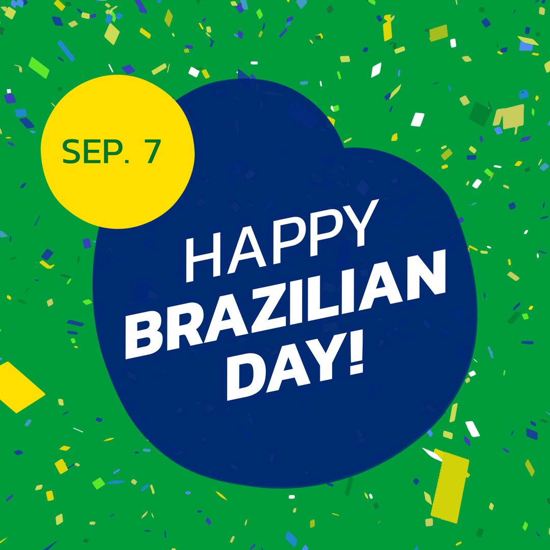 Brazilian Day Celebration Background with Festive Colors