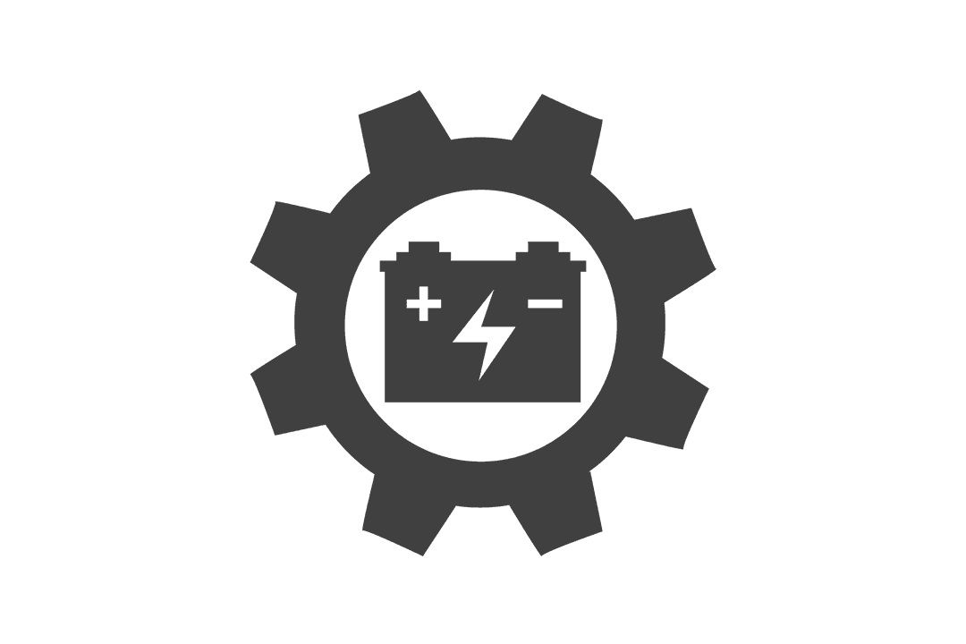 Transparent Car Battery Icon for Automotive Service