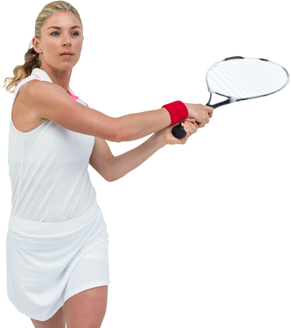 Athlete Playing Tennis Isolated Transparent Background