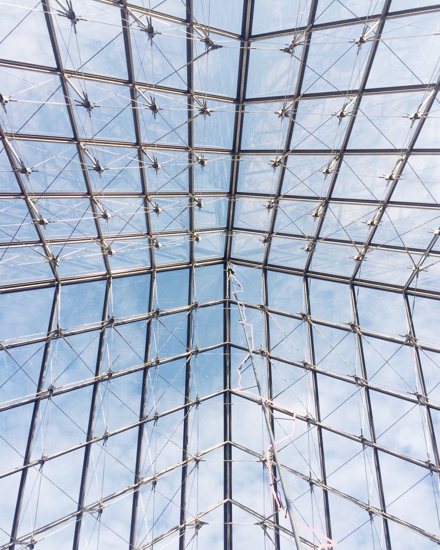 Transparent Glass Roof Architecture with Metal Framework - Free Images, Stock Photos and Pictures on Pikwizard.com
