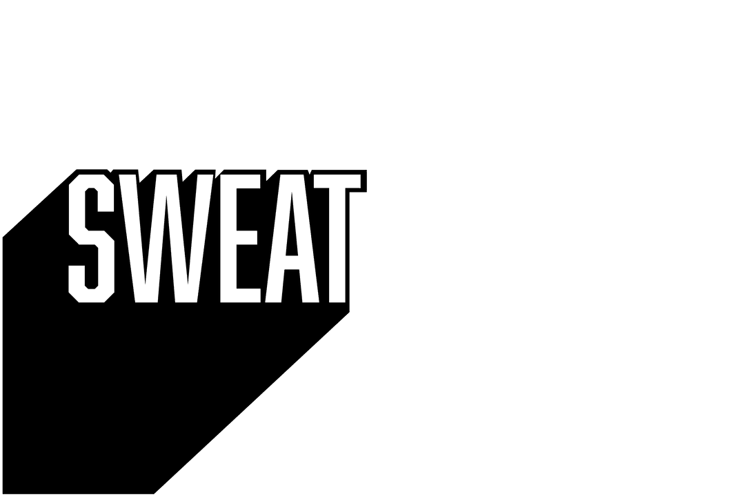 Sweat Text Symbol on Transparent Background for Fitness and Sport