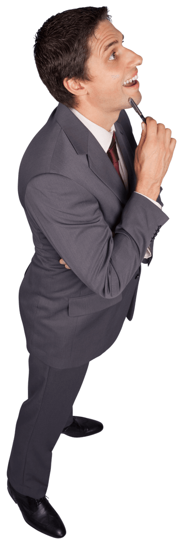 Smiling Businessman on Transparent Background in Formal Suit