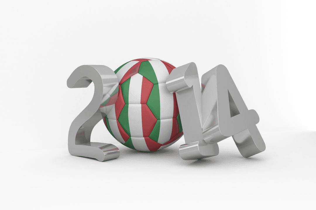 2014 Italy Flag Football Transparent Background Illustration