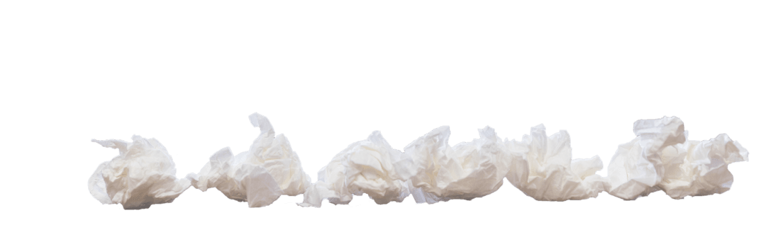 Crumpled Tissues on Transparent Background Minimalist Illustration
