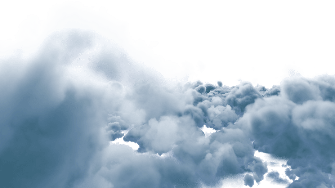 Transparent Fluffy Cloudscape for Weather and Nature Concepts