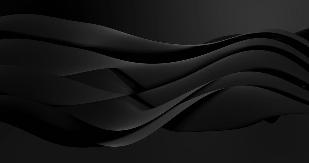 Dynamic Black Waves on Dark Background for Modern Aesthetics