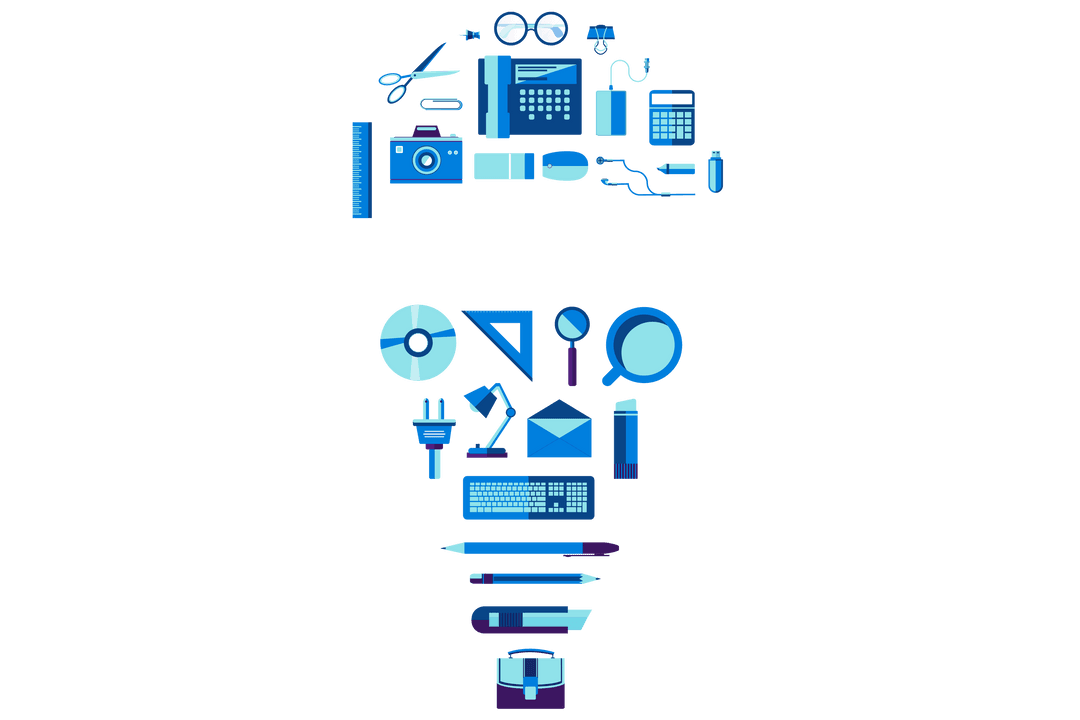 Innovative Business Concept with Lightbulb on Transparent Background