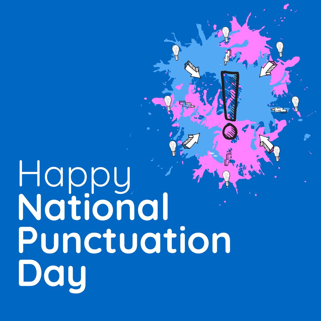 National Punctuation Day Creative Exclamation Mark Background