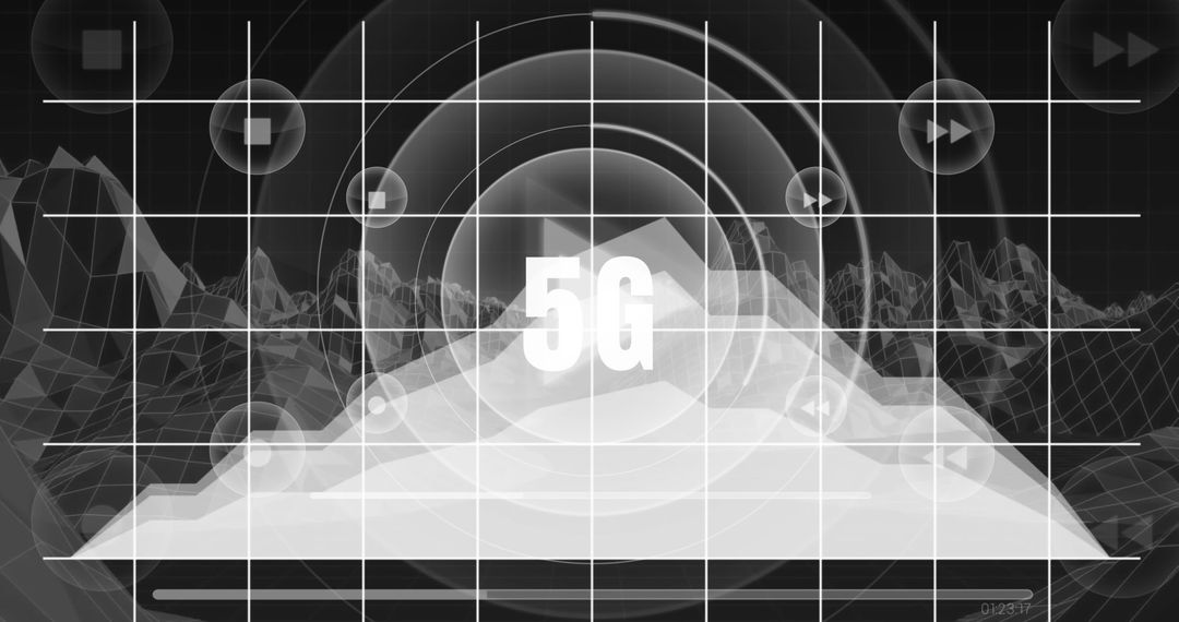 Futuristic 5G Connectivity Innovation Concept Over Digital Landscape