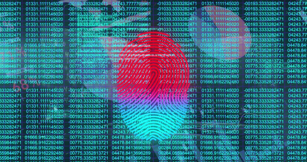 Multicolored Fingerprint Overlaid on Digital Numeric Matrix for Cybersecurity