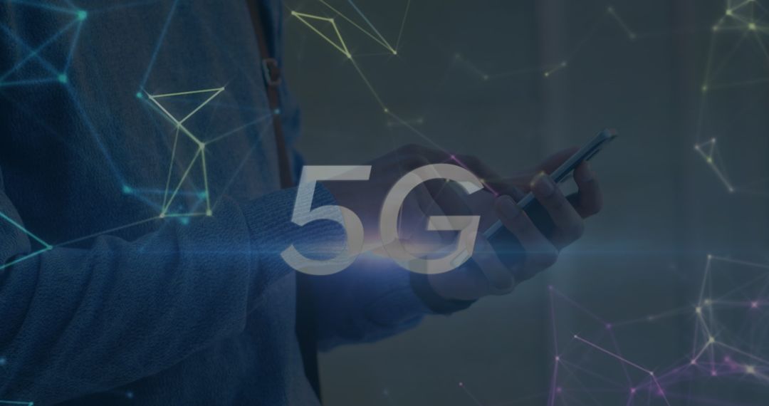 5G Connectivity with Smartphone in Hands Highlighting Technology