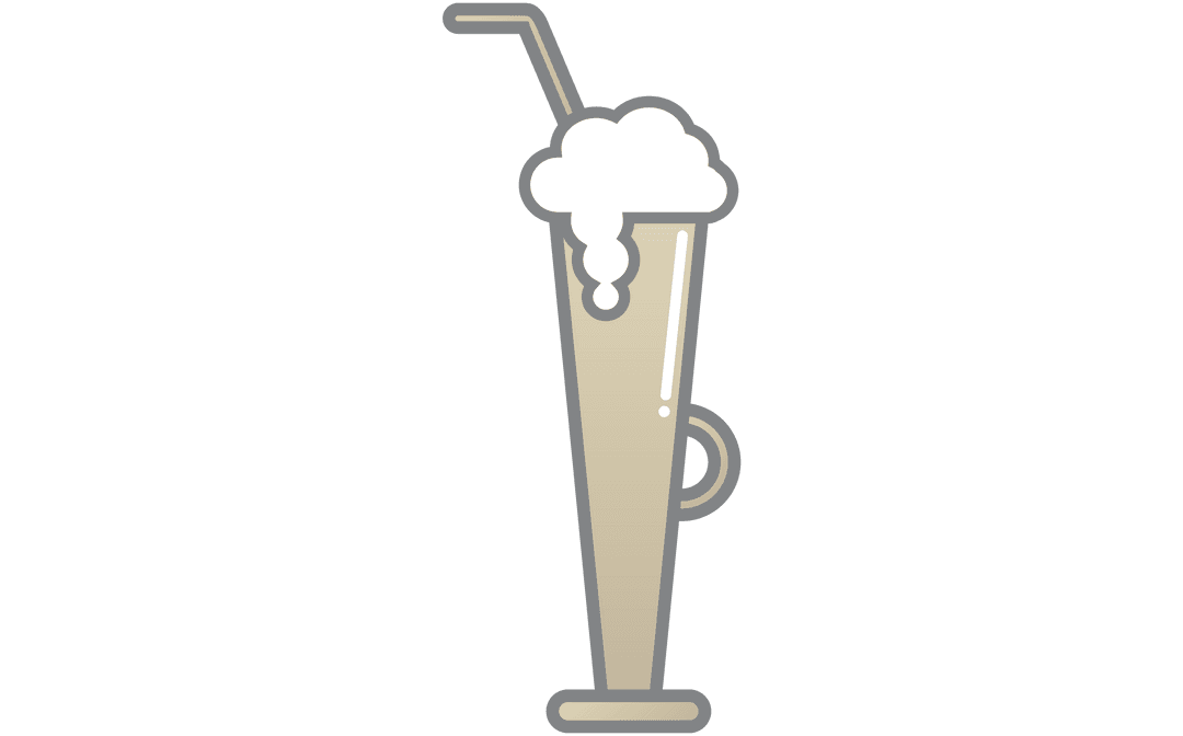 Transparent Milkshake Treat Illustration with Straw