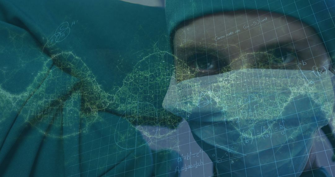 Innovative Health Science: Surgeon with Digital Data Overlay