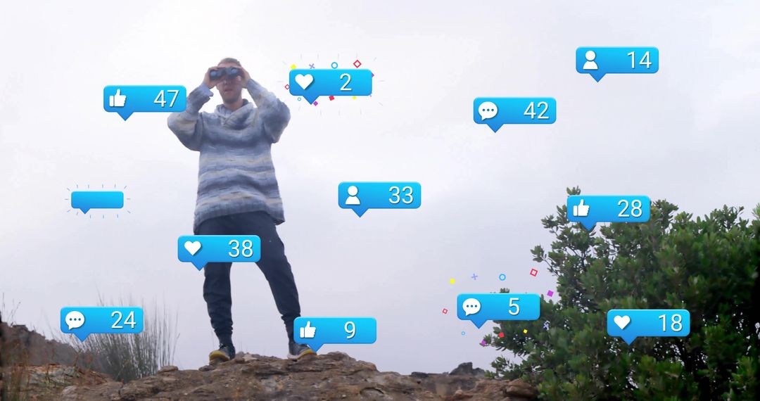 Explorer with Binoculars Harnessing Social Connection